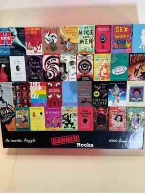 BANNED Books 1000 Piece Puzzle 19" x 27", Pieces still In sealed bag By Re-marks
